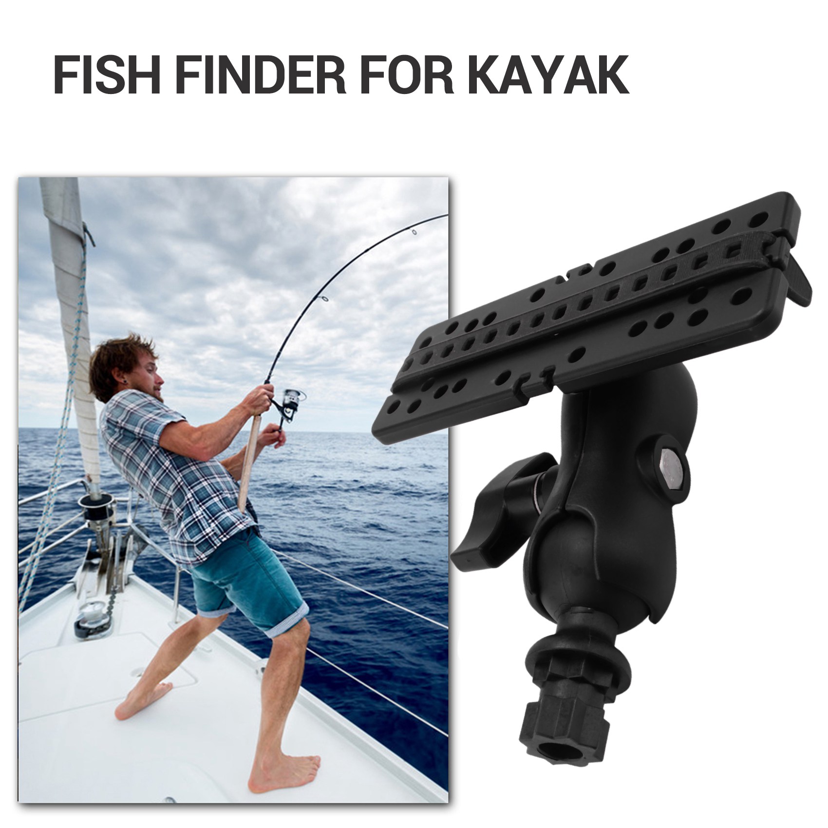 حامل كروي NALFI مع جهاز تحديد  - مراجعة Fish Finder Mount وسعره