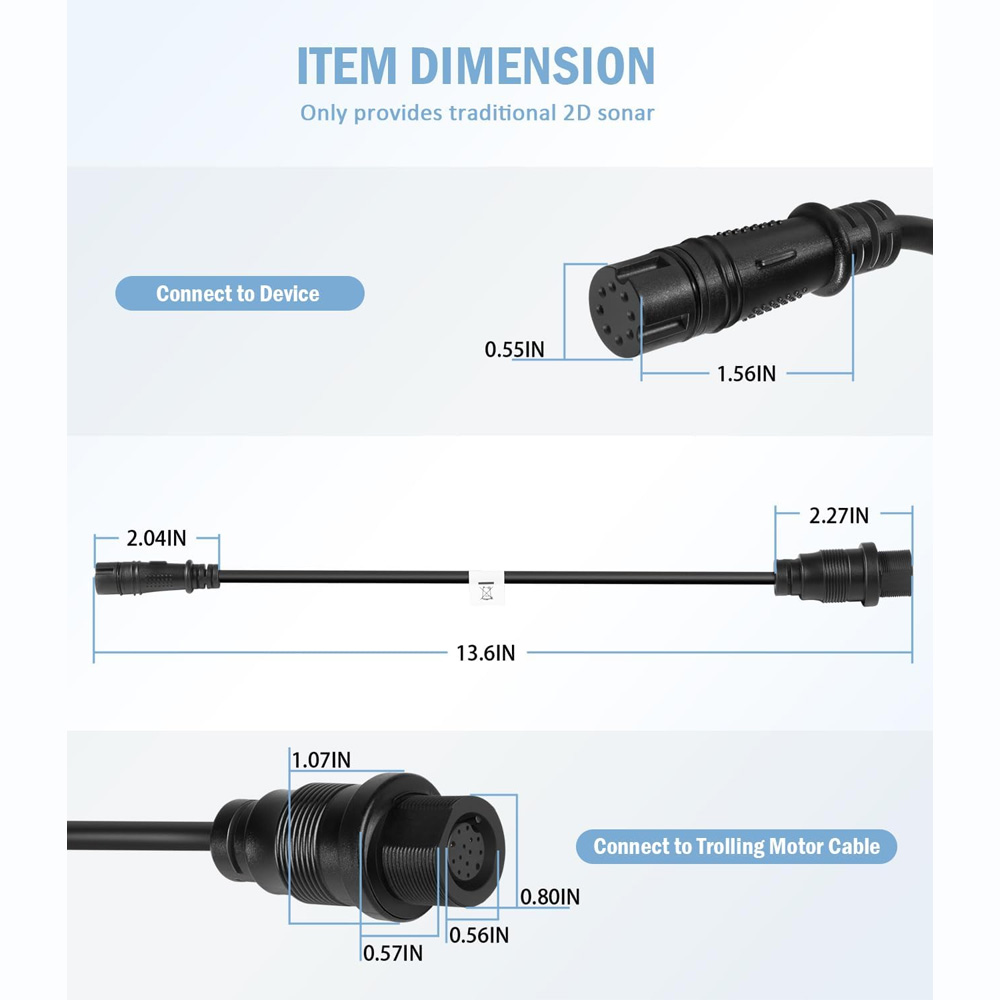 استبدل كابل محول جهاز الاستشعا - مراجعة Fish Finder Cable وسعره
